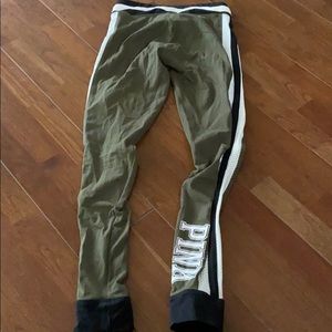 PINK: Army Green Legging Yoga Pants w/ Logo